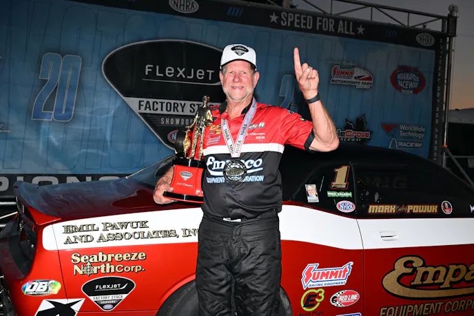 Mark Pawuk captured his second consecutive Flexjet Factory Stock Series world championship in St. Louis , photo credit Auto Imagery