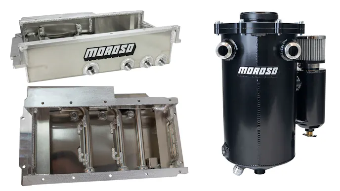Moroso dry sump oil pan and oil tank