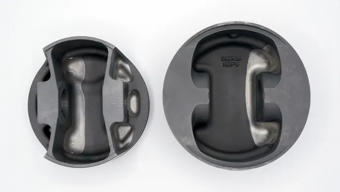 Forged piston comparison.